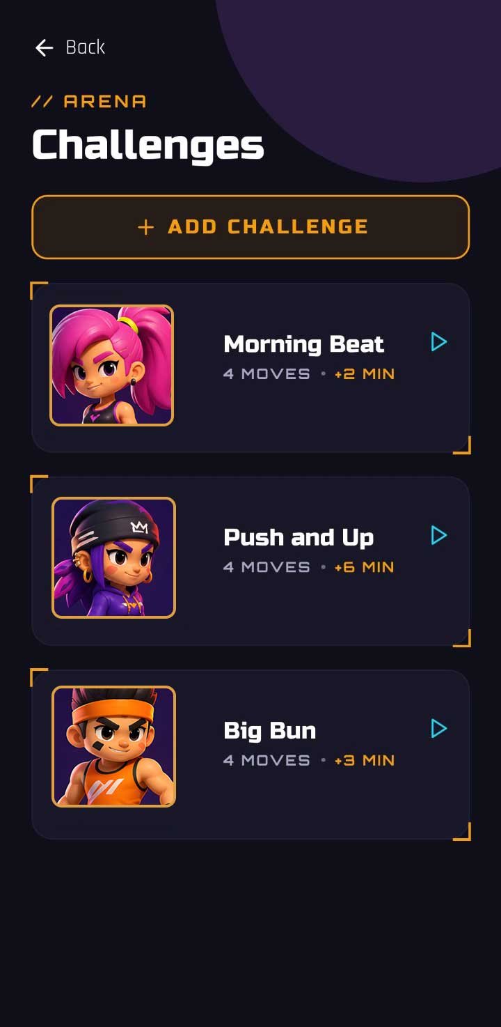 Pump a Jump kids zone — Choose your hero exercise selection