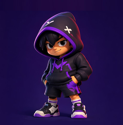 Shadow mascot — coach for Push-ups