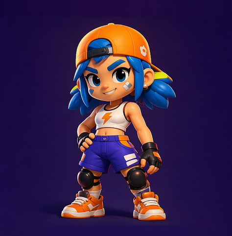 Turbo mascot — coach for Squats